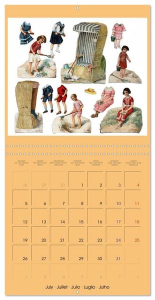 Produktbild: CHARMING OLD PAPER DOLLS (Wall Calendar 2027 12 &times; 12 Inch) CALVENDO 12 Month Wall Calendar