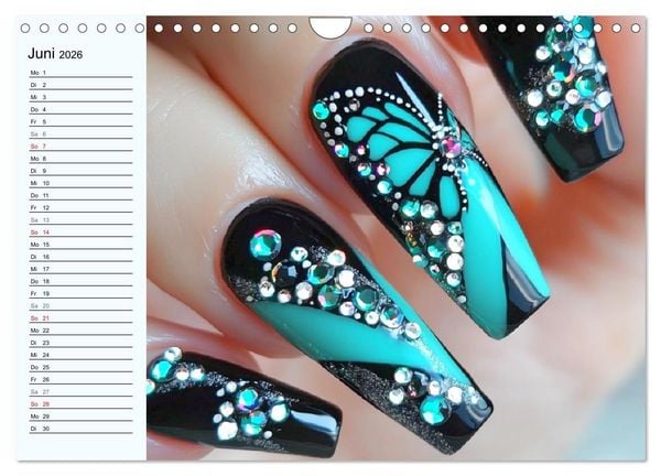 Produktbild: Kreative Nagelkunst. Ausdrucksstarke Designs und Farben (Wandkalender 2026 DIN A4 quer), CALVENDO Monatskalender