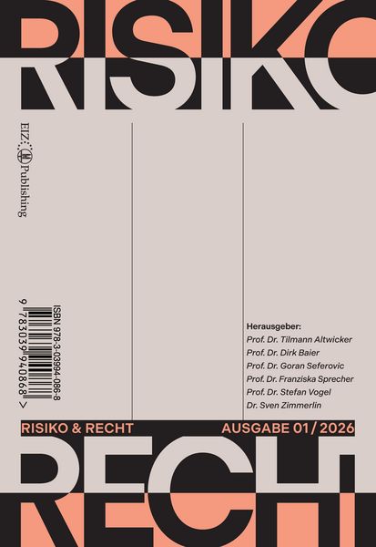 Produktbild: Risiko & Recht 01/2026