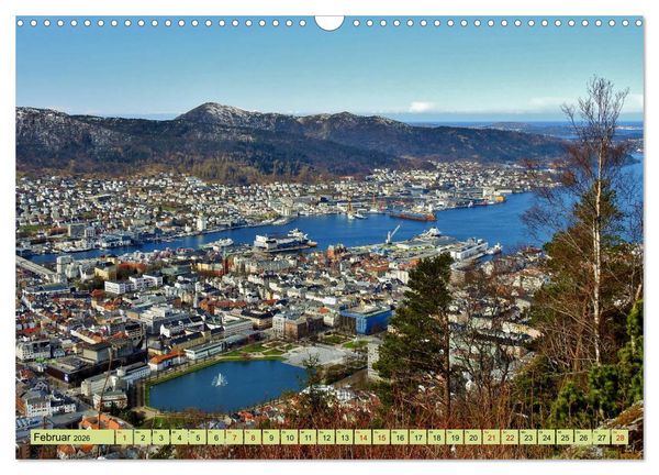 Produktbild: Wundersch&ouml;nes Bergen. Norwegens Tor zum Fjordland (Wandkalender 2026 DIN A3 quer), CALVENDO Monatskalender