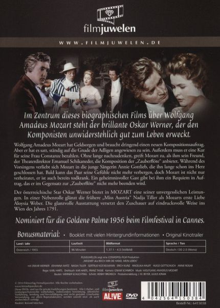 Produktbild: Mozart - Reich mir die Hand, mein Leben - Filmjuwelen