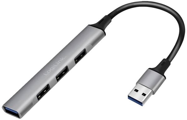 LogiLink UA0391 USB 3.0-Hub Aluminium-Grau