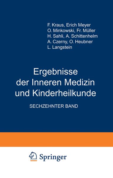 Produktbild: Ergebnisse der Inneren Medizin und Kinderheilkunde