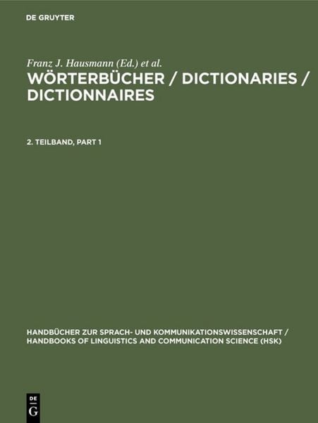 Produktbild: W&ouml;rterb&uuml;cher / Dictionaries / Dictionnaires. 2. Teilband