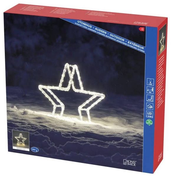 Produktbild: Konstsmide 4403-103 LED-Weihnachtsstern Stern Warmwei&szlig; LED Klar