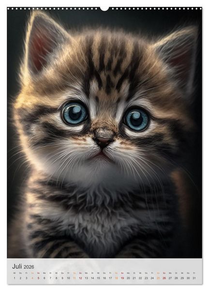 Produktbild: S&uuml;&szlig;e Katzenkinder (hochwertiger Premium Wandkalender 2026 DIN A2 hoch), Kunstdruck in Hochglanz
