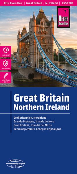 Produktbild: Reise Know-How Landkarte Gro&szlig;britannien, Nordirland / Great Britain, Northern Ireland (1:750.000)