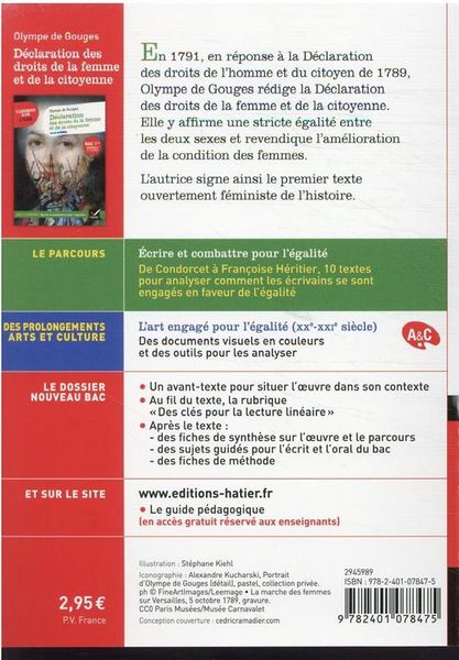 Produktbild: D&eacute;claration des droits de la femme et de la citoyenne