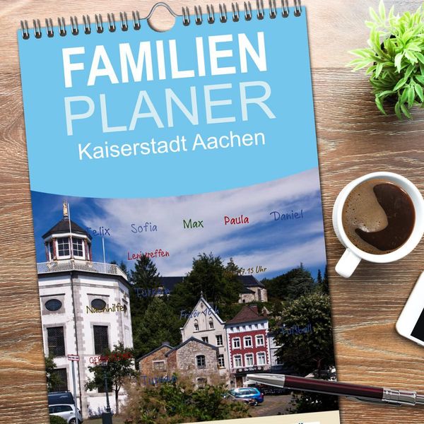 Produktbild: Familienplaner 2026 - Kaiserstadt Aachen mit 5 Spalten (Wandkalender, 21 x 45 cm) CALVENDO