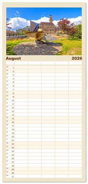 Produktbild: Familienplaner 2026 - Malm&ouml; in Schweden mit 5 Spalten (Wandkalender, 21 x 45 cm) CALVENDO