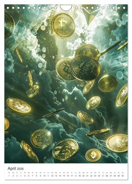 Produktbild: Bitcoin Welten (Wandkalender 2026 DIN A4 hoch), CALVENDO Monatskalender