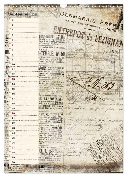 Produktbild: Vintage Welten (Wandkalender 2026 DIN A3 hoch), CALVENDO Monatskalender