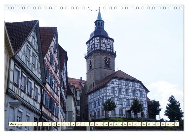 Produktbild: Unterwegs in Backnang (Wandkalender 2026 DIN A4 quer), CALVENDO Monatskalender