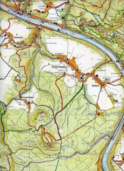 Produktbild: Gro&szlig;e Karte der S&auml;chsischen Schweiz 1:30000