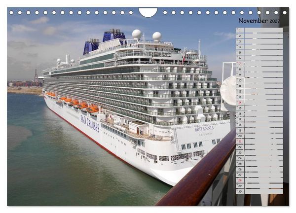 Produktbild: Riesen der Meere - Kreuzfahrtschiffe Geburtstagskalender (Wandkalender 2027 DIN A4 quer), CALVENDO Monatskalender