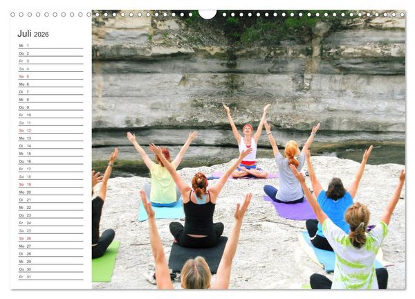 Produktbild: Yoga-&Uuml;bungen. Geschmeidig werden und bleiben! (Wandkalender 2026 DIN A3 quer), CALVENDO Monatskalender