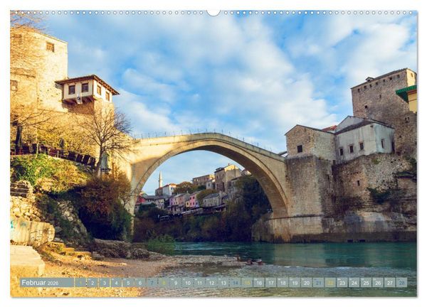 Produktbild: Die Altstadt von Mostar (hochwertiger Premium Wandkalender 2026 DIN A2 quer), Kunstdruck in Hochglanz