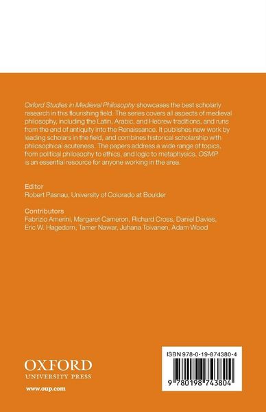 Produktbild: Oxford Studies in Medieval Philosophy, Volume 3 (UK)