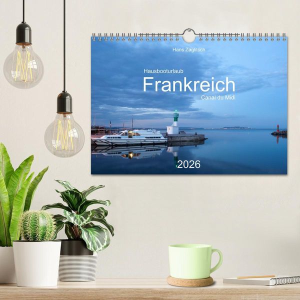 Produktbild: Hausbooturlaub Frankreich - Canal du Midi (Wandkalender 2026 DIN A4 quer), CALVENDO Monatskalender