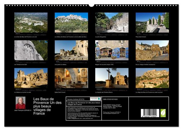 Produktbild: Les Baux de Provence Un des plus beaux villages de France (Calendrier mural 2026 DIN A2 vertical) calendrier de bureau