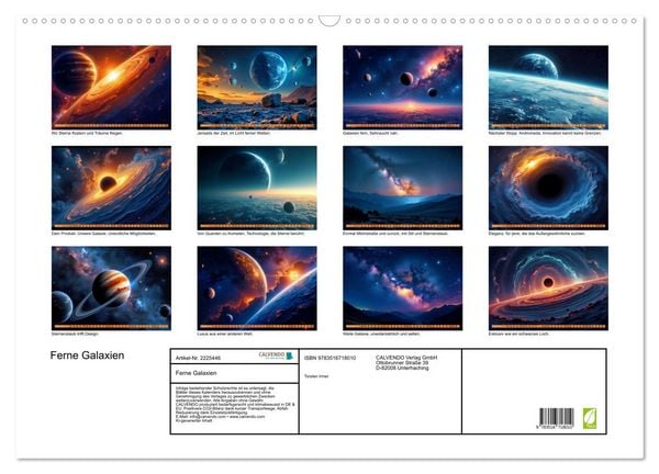 Produktbild: Ferne Galaxien (Wandkalender 2026 DIN A2 quer), CALVENDO Monatskalender