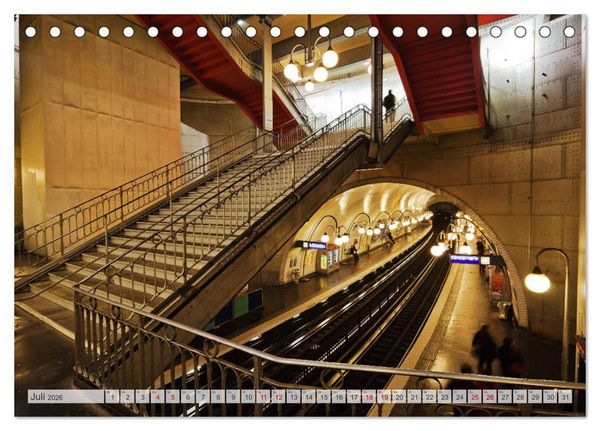 Produktbild: U-Bahn - Szenen an U-Bahnstationen in Europa und New York (Tischkalender 2026 DIN A5 quer), CALVENDO Monatskalender