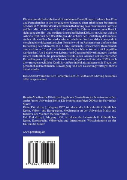 Produktbild: Der Dokumentarfilm &ndash; B&uuml;rgerlichrechtliche und urheberrechtliche Grundlagen der Produktion