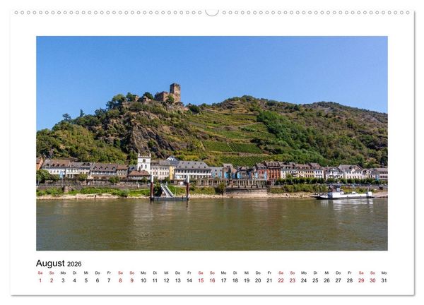 Produktbild: Am sch&ouml;nen Mittelrhein (hochwertiger Premium Wandkalender 2026 DIN A2 quer), Kunstdruck in Hochglanz