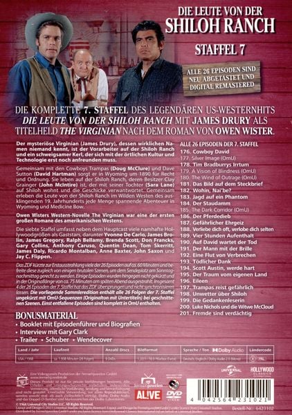 Produktbild: Die Leute von der Shiloh Ranch - Staffel 7 (HD-Remastered) (Fernsehjuwelen) [9 DVDs]