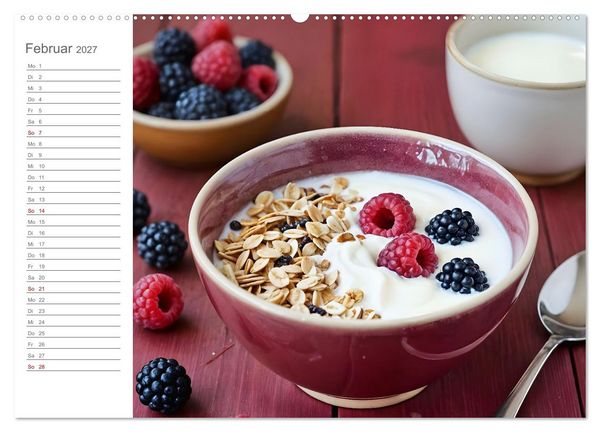 Produktbild: MorgenM&uuml;sli - Ein Jahr voller Farbe und Genuss (hochwertiger Premium Wandkalender 2027 DIN A2 quer), Kunstdruck in Hochglanz