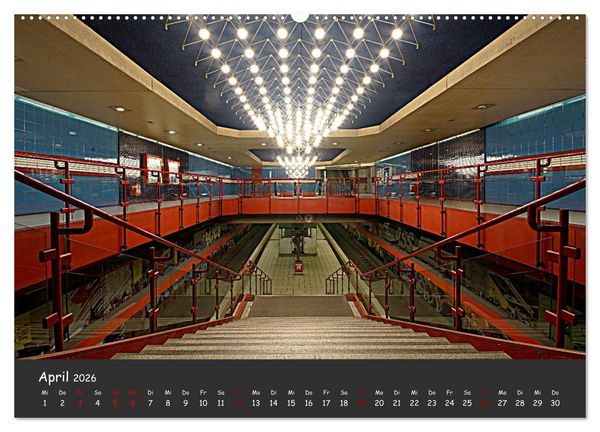 Produktbild: U-Bahn-Stationen des Westens (hochwertiger Premium Wandkalender 2026 DIN A2 quer), Kunstdruck in Hochglanz