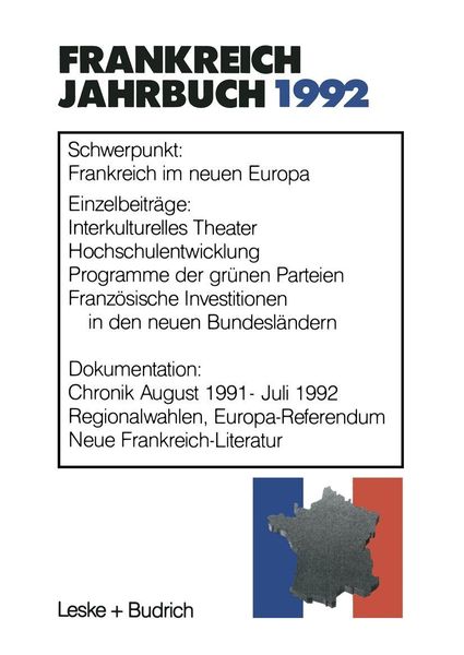 Produktbild: Frankreich-Jahrbuch 1992