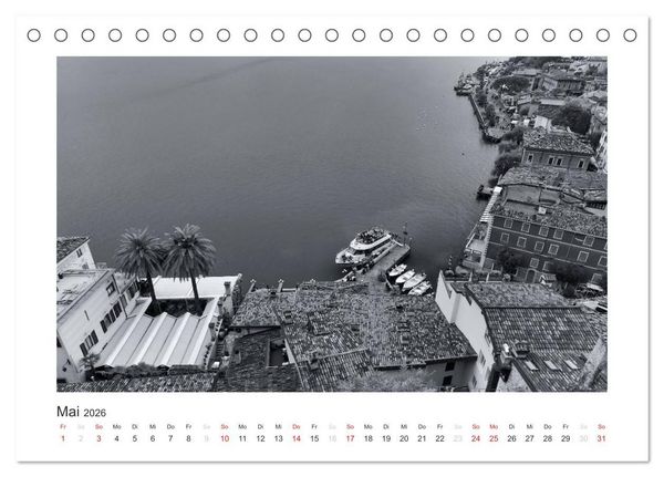 Produktbild: Limone sul Garda schwarzwei&szlig; (Tischkalender 2026 DIN A5 quer), CALVENDO Monatskalender