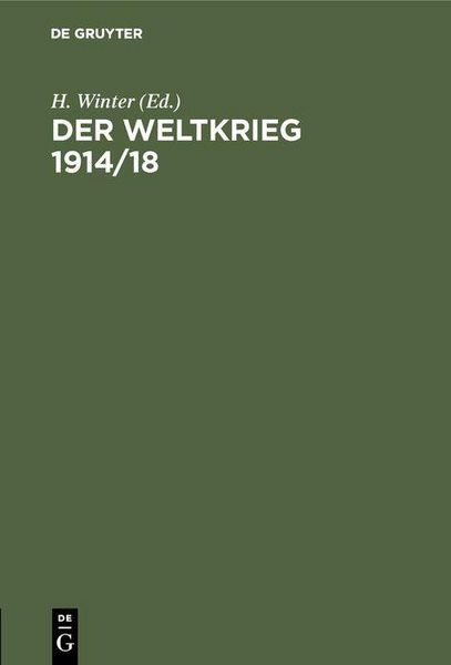 Produktbild: Der Weltkrieg 1914/18