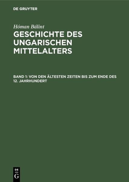 Produktbild: Von den &auml;ltesten Zeiten bis zum Ende des 12. Jahrhundert