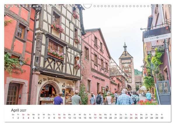 Produktbild: Elsass - von Stra&szlig;burg bis Colmar, zwischen Rhein und Vogesen (Wandkalender 2027 DIN A3 quer), CALVENDO Monatskalender
