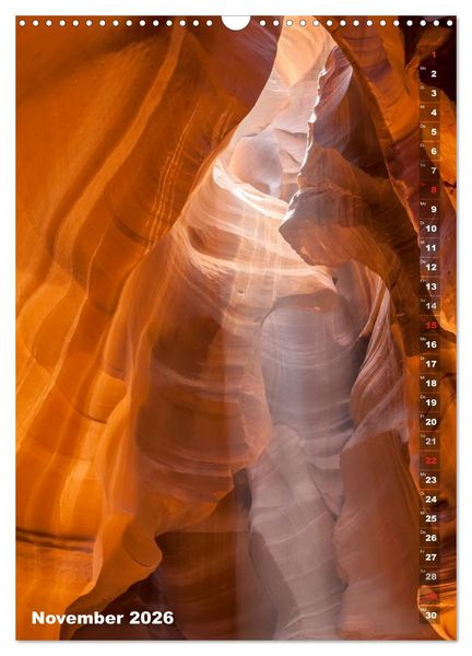 Produktbild: Antelope Canyon &ndash; Einzigartiges Naturschauspiel (Wandkalender 2026 DIN A3 hoch), CALVENDO Monatskalender