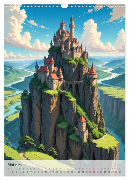 Produktbild: Fantastische Anime Welten (Wandkalender 2026 DIN A3 hoch), CALVENDO Monatskalender