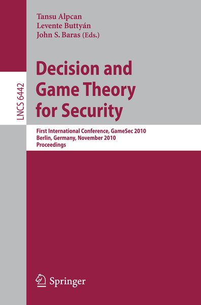 Produktbild: Decision and Game Theory for Security