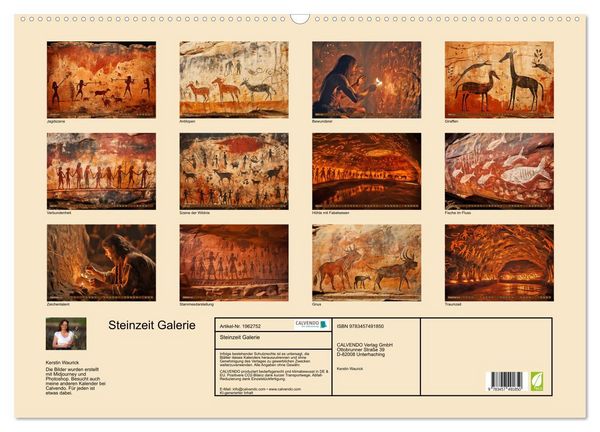 Produktbild: Steinzeit Galerie (Wandkalender 2026 DIN A2 quer), CALVENDO Monatskalender