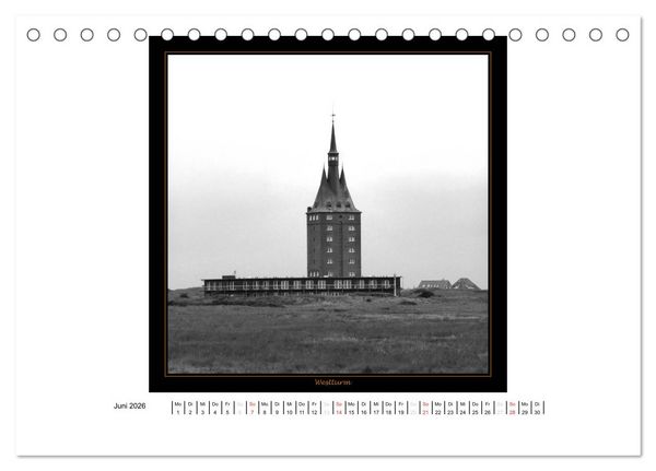 Produktbild: Wangerooge in Fine Art (Tischkalender 2026 DIN A5 quer), CALVENDO Monatskalender