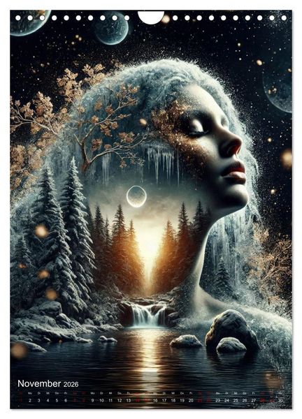 Produktbild: Feminine Facetten - Portraits in Doppelbelichtung (Wandkalender 2026 DIN A4 hoch), CALVENDO Monatskalender