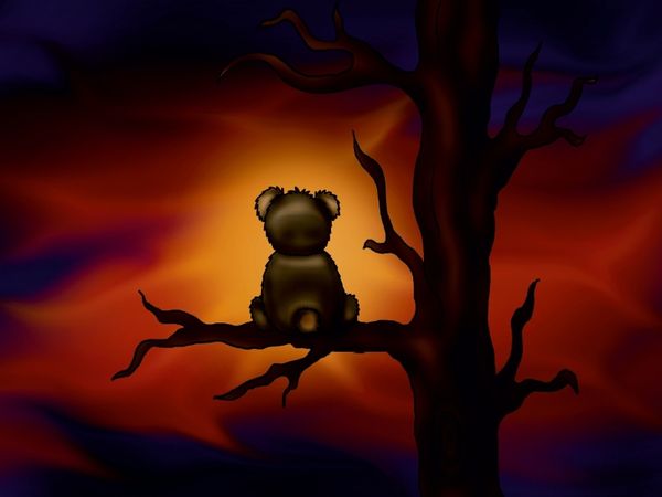 Produktbild: CALVENDO Puzzle Teddyb&auml;r bei Nacht | 1000 Teile Lege-Gr&ouml;&szlig;e 64x48cm Foto-Puzzle f&uuml;r gl&uuml;ckliche Stunden