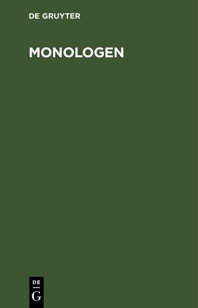 Produktbild: Monologen