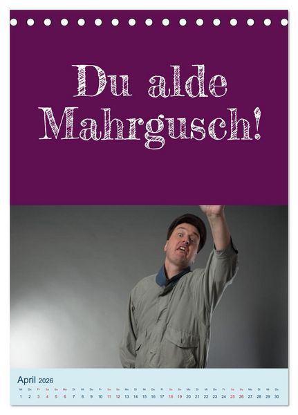Produktbild: Erzgebirgischer Mundartkalender (Tischkalender 2026 DIN A5 hoch), CALVENDO Monatskalender