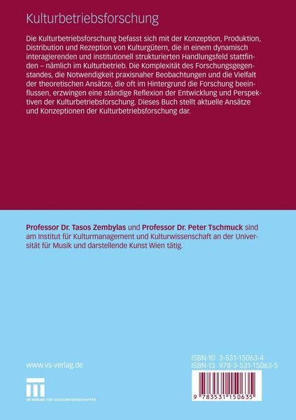 Produktbild: Kulturbetriebsforschung