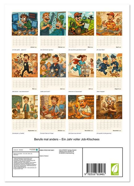 Produktbild: Berufe mal anders &ndash; Ein Jahr voller Job-Klischees (Wandkalender 2026 DIN A4 hoch), CALVENDO Monatskalender