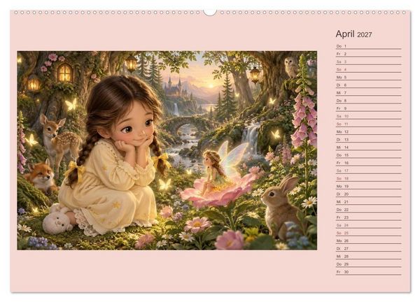 Produktbild: Mila und die Nacht der Fabelwesen (hochwertiger Premium Wandkalender 2027 DIN A2 quer), Kunstdruck in Hochglanz