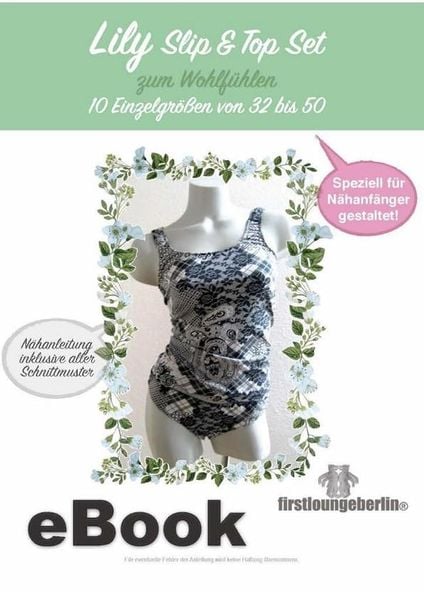 Produktbild: Lily Jersey Slip & Top 10 Gr&ouml;&szlig;en von Gr. 32 bis 50 - Schnittmuster mit N&auml;hanleitung von firstloungeberlin