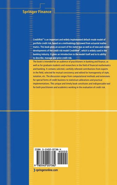 Produktbild: CreditRisk+ in the Banking Industry